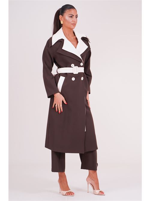 Cappotto doppio petto GM by Gai Mattiolo | GM4286MORO/BURRO